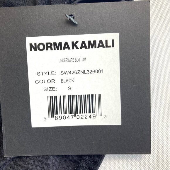 Norma Kamali Underwire Bikini Swim Bottom Small S Black NWT - Picture 4 of 7